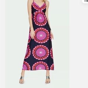 INC International Concepts Vibrant Pink and Navy Maxi Dress